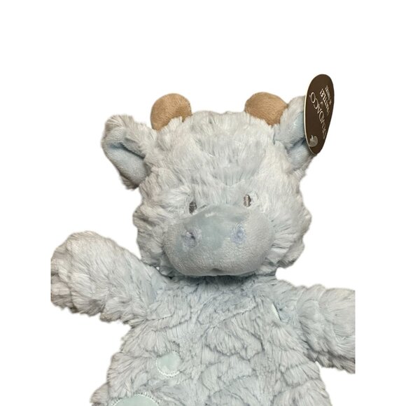 Demdaco NWT Blue Cow Lovey Security Blanket Soother Flat Rattle - Picture 2 of 8